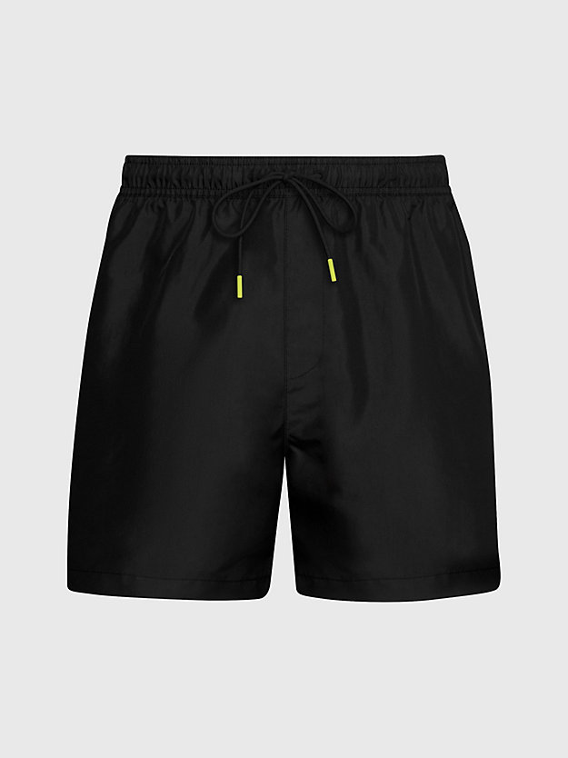 pvh black medium drawstring swim shorts for men calvin klein