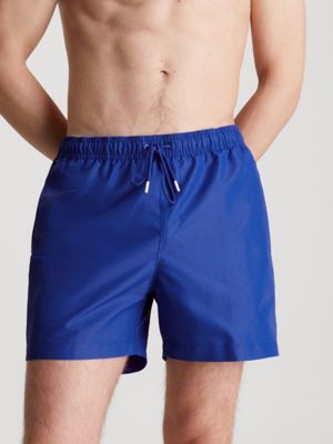 midnight lagoon medium drawstring swim shorts for men calvin klein