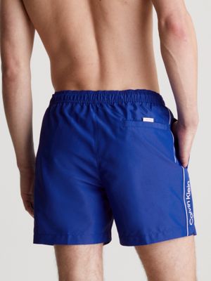 midnight lagoon medium drawstring swim shorts for men calvin klein