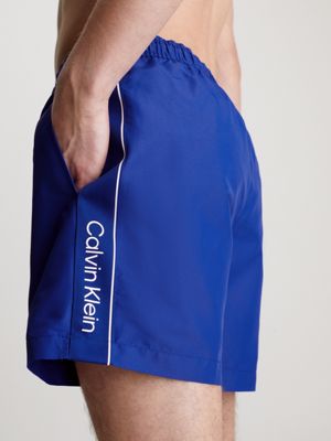 midnight lagoon medium drawstring swim shorts for men calvin klein