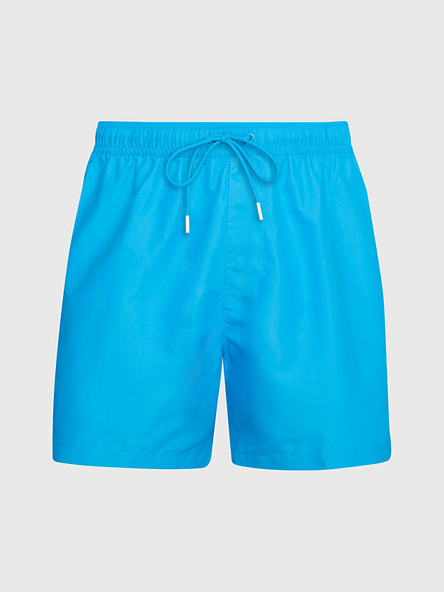 blue medium drawstring swim shorts for men calvin klein