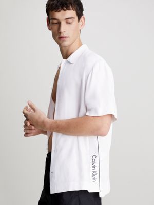 pvh classic white beach shirt - ck meta legacy for men calvin klein