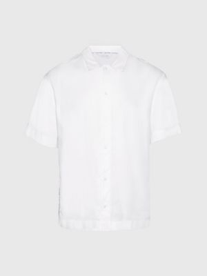 pvh classic white beach shirt - ck meta legacy for men calvin klein