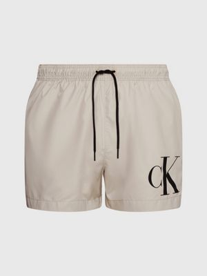 Short Drawstring Swim Shorts - CK Monogram Calvin Klein® | KM0KM00967PE0