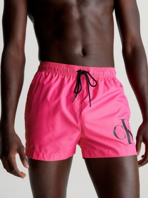 Short Drawstring Swim Shorts - CK Monogram Calvin Klein 