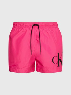 Short Drawstring Swim Shorts - CK Monogram Calvin Klein