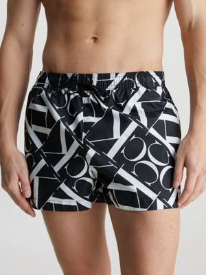 Short Drawstring Swim Shorts - CK Monogram Calvin Klein