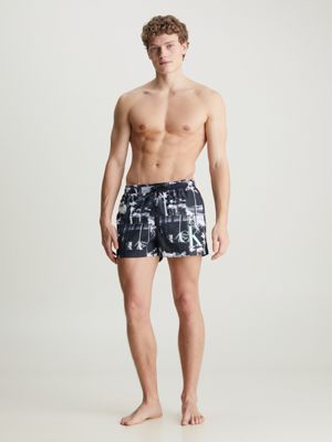 Short Drawstring Swim Shorts - CK Monogram Calvin Klein® | KM0KM009680GL