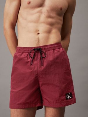 cordovan medium drawstring swim shorts for men calvin klein