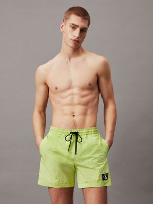 sharp green medium drawstring swim shorts for men calvin klein