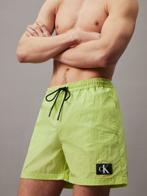 sharp green medium drawstring swim shorts for men calvin klein