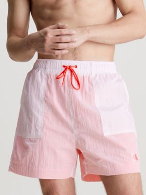 hot heat medium drawstring swim shorts - ck monogram for men calvin klein