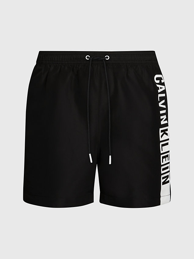 black medium drawstring swim shorts - intense power for men calvin klein
