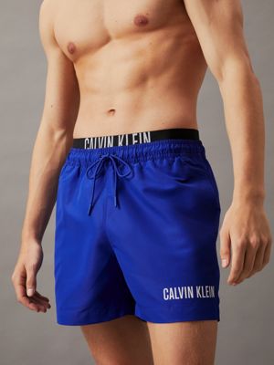 midnight lagoon double waistband swim shorts - intense power for men calvin klein