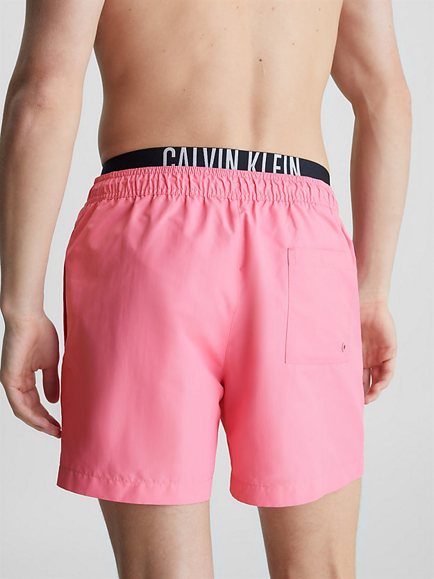 sachet pink szorty kąpielowe z podwójną gumką - intense power dla mężczyźni - calvin klein