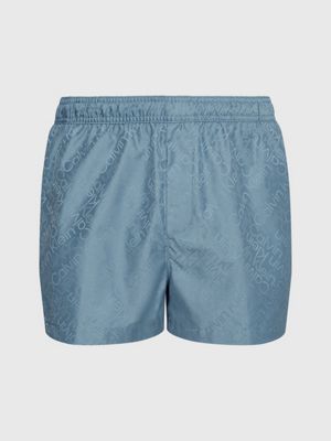 Short Drawstring Swim Shorts - CK Monogram Calvin Klein®