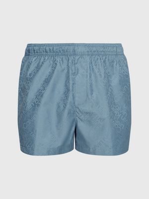 Kurze Badeshorts mit Black - Klein® CK KM0KM01000C7Y | Kordelzug Calvin