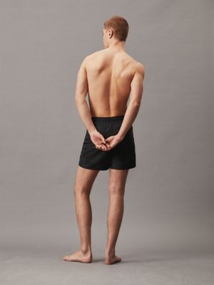 pvh black medium drawstring swim shorts - intense power for men calvin klein