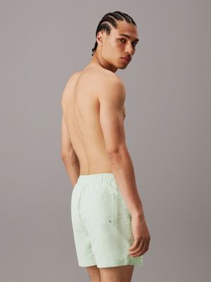 pastel green medium drawstring swim shorts - intense power for men calvin klein