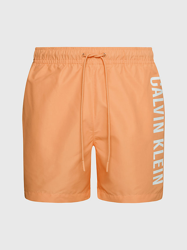 orange medium drawstring swim shorts - intense power for men calvin klein