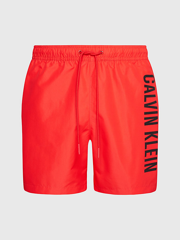 hot heat medium drawstring swim shorts - intense power for men calvin klein