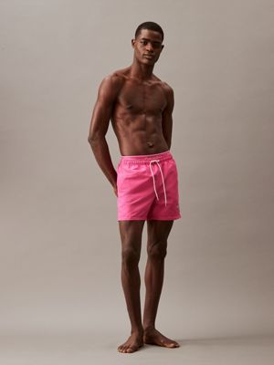 fuchsia fedora double waistband swim shorts - pride for men calvin klein