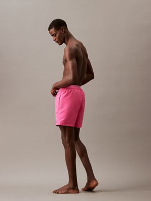 fuchsia fedora double waistband swim shorts - pride for men calvin klein