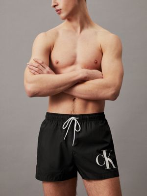 Short Drawstring Swim Shorts CK Monogram Calvin Klein KM0KM01015BEH