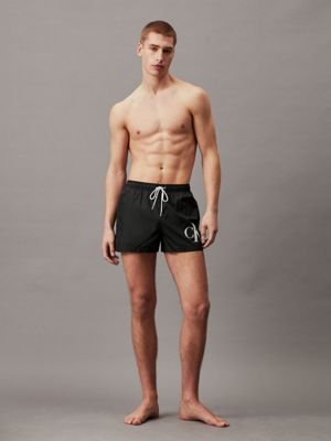 Short Drawstring Swim Shorts CK Monogram Calvin Klein KM0KM01015BEH