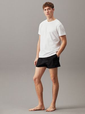 pvh classic white towelling beach t-shirt for men calvin klein