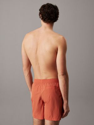 aragon szorty kąpielowe o średniej długości ściągane sznureczkiem - ck monogram dla mężczyźni - calvin klein