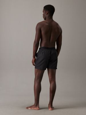 short de bain cintré - ck refined pvh black pour hommes calvin klein