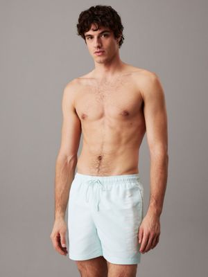 blue medium drawstring swim shorts - intense power for men calvin klein jeans