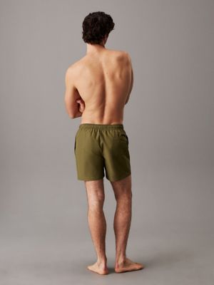 burnt olive medium drawstring swim shorts - intense power for men calvin klein jeans