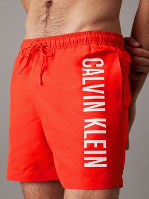 flaming chili medium drawstring swim shorts - intense power for men calvin klein jeans