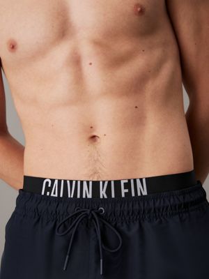 dark sapphire double waistband swim shorts - intense power for men calvin klein jeans