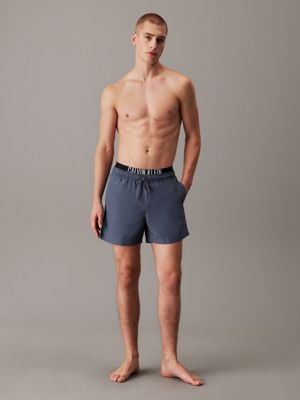 grisaille double waistband swim shorts - intense power for men calvin klein jeans