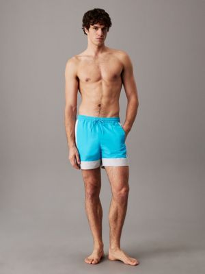 bash blue medium drawstring swim shorts - intense power for men calvin klein jeans