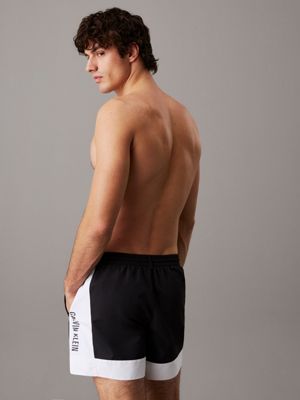 brilliant white medium drawstring swim shorts - intense power for men calvin klein jeans