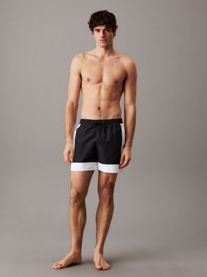 brilliant white medium drawstring swim shorts - intense power for men calvin klein jeans