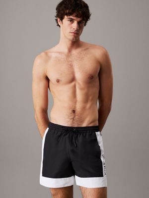 white medium drawstring swim shorts - intense power for men calvin klein jeans