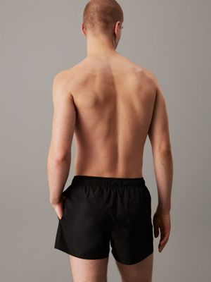 pvh black short drawstring swim shorts - ck monogram for men calvin klein jeans