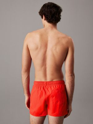 flaming chili short drawstring swim shorts - ck monogram for men calvin klein jeans