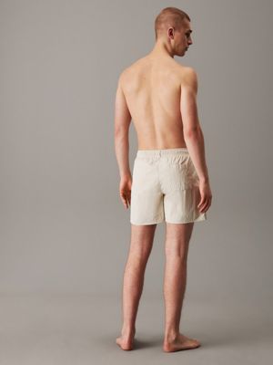 pelican medium drawstring swim shorts - ck monogram for men calvin klein jeans