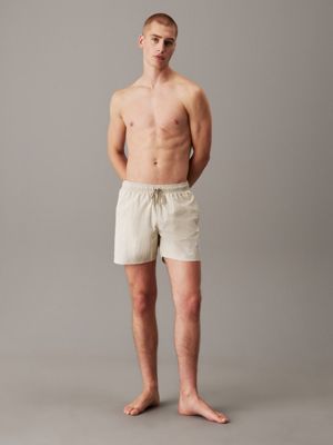 pelican medium drawstring swim shorts - ck monogram for men calvin klein jeans