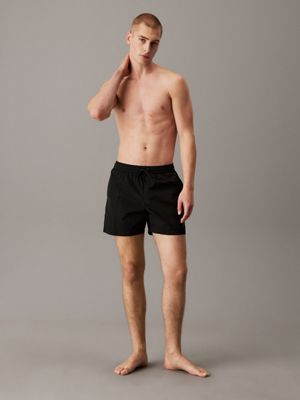 pvh black medium drawstring swim shorts - ck soft nylon for men calvin klein jeans