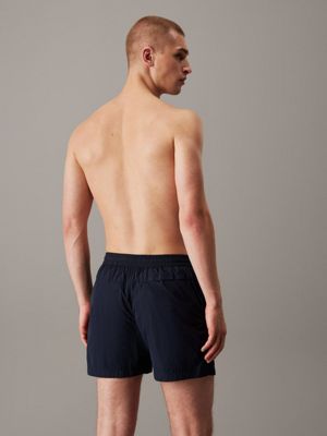 dark sapphire medium drawstring swim shorts - ck soft nylon for men calvin klein jeans