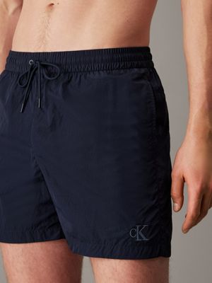 dark sapphire medium drawstring swim shorts - ck soft nylon for men calvin klein jeans