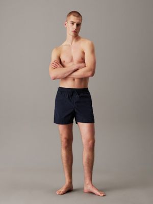 dark sapphire medium drawstring swim shorts - ck soft nylon for men calvin klein jeans