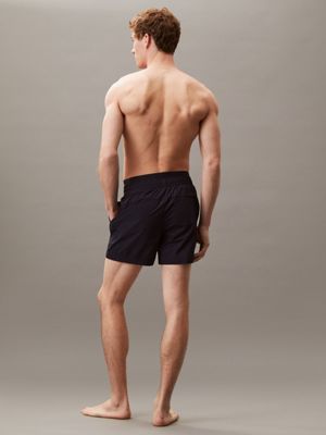 dark sapphire double waistband swim shorts - ck soft nylon for men calvin klein jeans